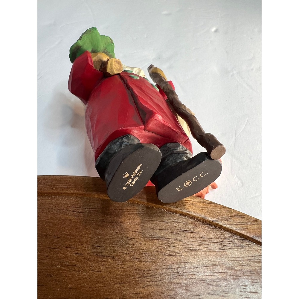 Hallmark 1998 Keepsake Ornament Folk Art Americana Santa Claus Making His Way - Picture 2 of 4